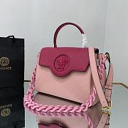 Versace La Medusa Handbag In Rose DBFI0 Size 25x15x22cm  - 4
