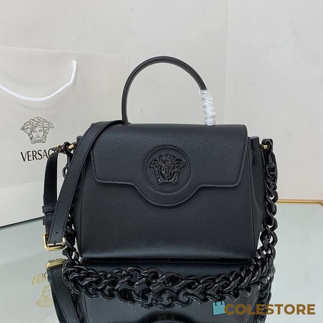 Versace La Medusa Handbag In Black DBFI0 Size 25x15x22cm  - 1