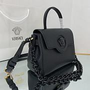 Versace La Medusa Handbag In Black DBFI0 Size 25x15x22cm  - 6