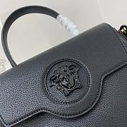Versace La Medusa Handbag In Black DBFI0 Size 25x15x22cm  - 2