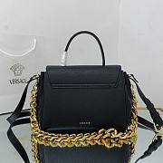 Versace La Medusa Handbag In Black Gold DBFI0 Size 25x15x22cm  - 4