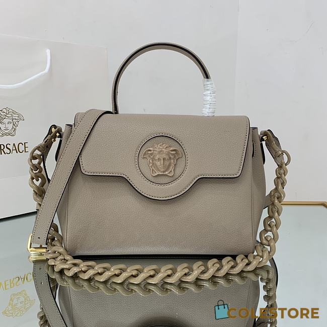 Versace La Medusa Handbag In Dusty Grey DBFI0 Size 25x15x22cm  - 1