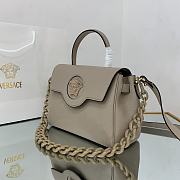 Versace La Medusa Handbag In Dusty Grey DBFI0 Size 25x15x22cm  - 5