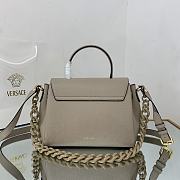 Versace La Medusa Handbag In Dusty Grey DBFI0 Size 25x15x22cm  - 3