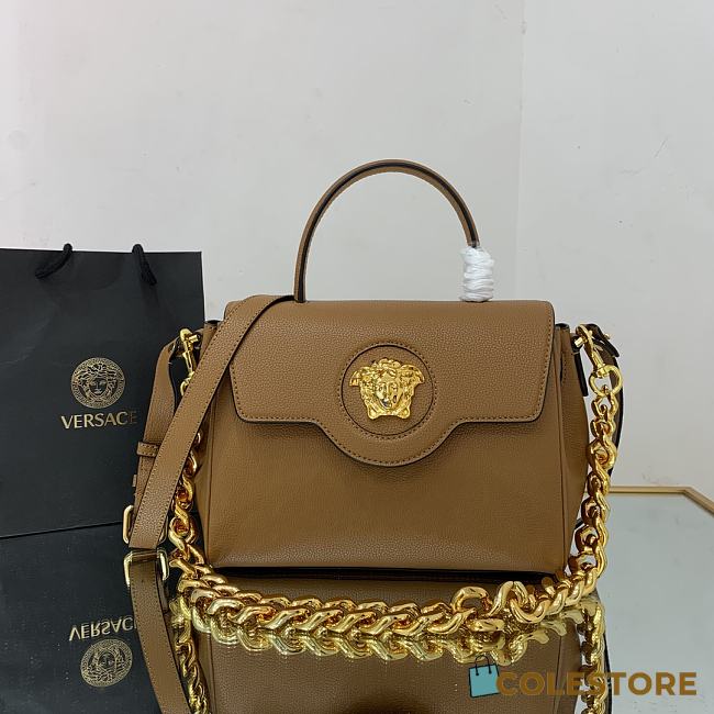 Versace La Medusa Handbag In Brown DBFI0 Size 25x15x22cm  - 1