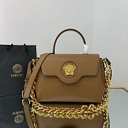 Versace La Medusa Handbag In Brown DBFI0 Size 25x15x22cm  - 1