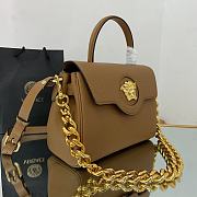 Versace La Medusa Handbag In Brown DBFI0 Size 25x15x22cm  - 5