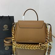 Versace La Medusa Handbag In Brown DBFI0 Size 25x15x22cm  - 3