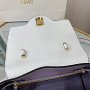 Versace La Medusa Handbag In White DBFI0 Size 25x15x22cm  - 4