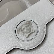 Versace La Medusa Handbag In White DBFI0 Size 25x15x22cm  - 2