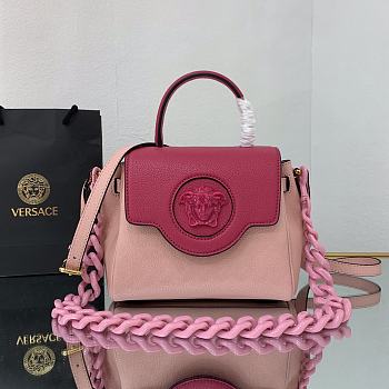 Versace La Medusa Handbag In Rose DBFI0 Size 20x10x17cm 