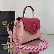 Versace La Medusa Handbag In Rose DBFI0 Size 20x10x17cm  - 6