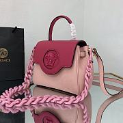 Versace La Medusa Handbag In Rose DBFI0 Size 20x10x17cm  - 5