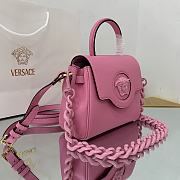 Versace La Medusa Handbag In Pink DBFI0 Size 20x10x17cm  - 5