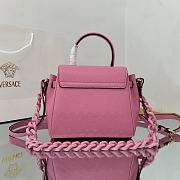 Versace La Medusa Handbag In Pink DBFI0 Size 20x10x17cm  - 4