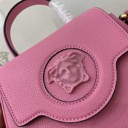 Versace La Medusa Handbag In Pink DBFI0 Size 20x10x17cm  - 2