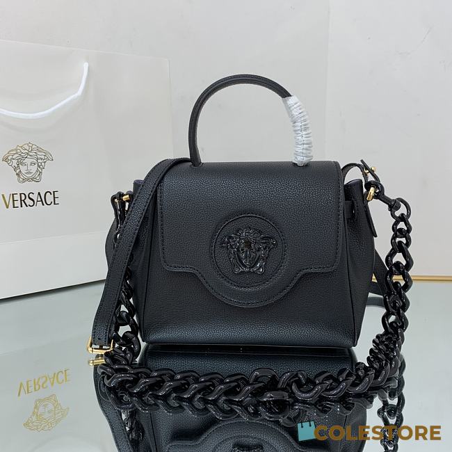 Versace La Medusa Handbag In Black DBFI0 Size 20x10x17cm  - 1