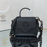 Versace La Medusa Handbag In Black DBFI0 Size 20x10x17cm  - 1