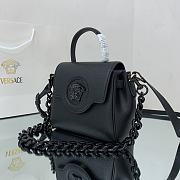 Versace La Medusa Handbag In Black DBFI0 Size 20x10x17cm  - 6