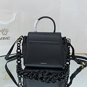 Versace La Medusa Handbag In Black DBFI0 Size 20x10x17cm  - 4