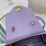 Versace La Medusa Handbag In Purple DBFI0 Size 20cm  - 3