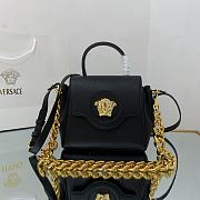 Versace La Medusa Handbag In Black Gold DBFI0 Size 20x10x17cm  - 1