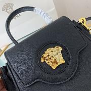 Versace La Medusa Handbag In Black Gold DBFI0 Size 20x10x17cm  - 2