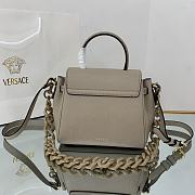Versace La Medusa Handbag In Dusty Grey DBFI0 Size 20x10x17cm  - 3