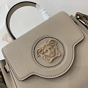 Versace La Medusa Handbag In Dusty Grey DBFI0 Size 20x10x17cm  - 6