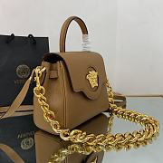 Versace La Medusa Handbag In Brown DBFI0 Size 20x10x17cm  - 2