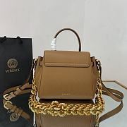 Versace La Medusa Handbag In Brown DBFI0 Size 20x10x17cm  - 3