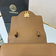 Versace La Medusa Handbag In Brown DBFI0 Size 20x10x17cm  - 5