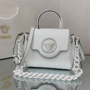 Versace La Medusa Handbag In White DBFI0 Size 20x10x17cm  - 1