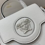 Versace La Medusa Handbag In White DBFI0 Size 20x10x17cm  - 2