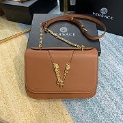 Versace Virtus Calfskin Leather Shoulder Bag DBFG9 Size 24x9x16.5cm - 1