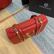Versace Virtus Red Calfskin Leather Shoulder Bag DBFG9 Size 24x9x16.5cm - 6