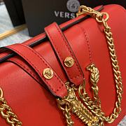 Versace Virtus Red Calfskin Leather Shoulder Bag DBFG9 Size 24x9x16.5cm - 3