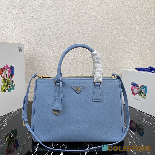 Prada Galleria Medium Bag Saffiano Leather In Blue 1BA274 32cm - 1