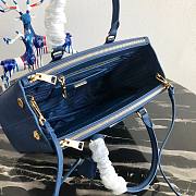 Prada Galleria Medium Bag Saffiano Leather In Ocean Blue 1BA274 32cm - 2