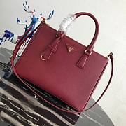Prada Galleria Medium Bag Saffiano Leather In Wine 1BA274 32cm - 1