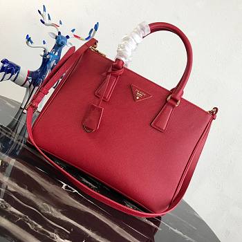Prada Galleria Medium Bag Saffiano Leather In Red 1BA274 32cm