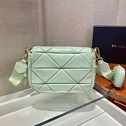 Prada Shoulder Bag Quilted Leather In Light Green 1BD292 Size 21x16x7cm - 5