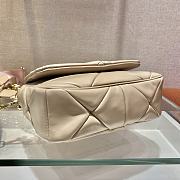 Prada Shoulder Bag Quilted Leather In Beige 1BD292 Size 21x16x7cm - 5