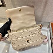 Prada Shoulder Bag Quilted Leather In Beige 1BD292 Size 21x16x7cm - 3