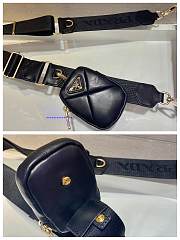 Prada Shoulder Bag Quilted Leather In Black 1BD292 Size 21x16x7cm - 5