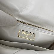 Prada Shoulder Bag Quilted Leather In White 1BD292 Size 21x16x7cm - 3
