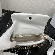 Prada Shoulder Bag Quilted Leather In White 1BD292 Size 21x16x7cm - 2