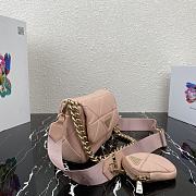 Prada Shoulder Bag Quilted Leather In Pink 1BD292 Size 21x16x7cm - 6