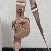Prada Shoulder Bag Quilted Leather In Pink 1BD292 Size 21x16x7cm - 3