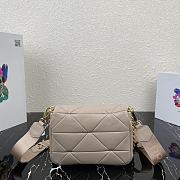 Prada Shoulder Bag Quilted Leather In Dusty Grey 1BD292 Size 21x16x7cm - 5